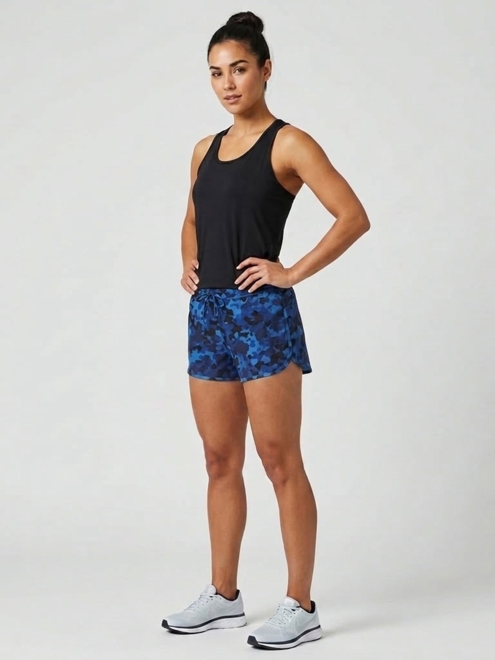 Athleta Navy and Black Camo Athletic Shorts